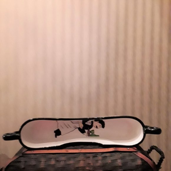 Milson & Louis Cracker Baguette Server Holder Hand Painted Ceramic - Picture 5 of 9